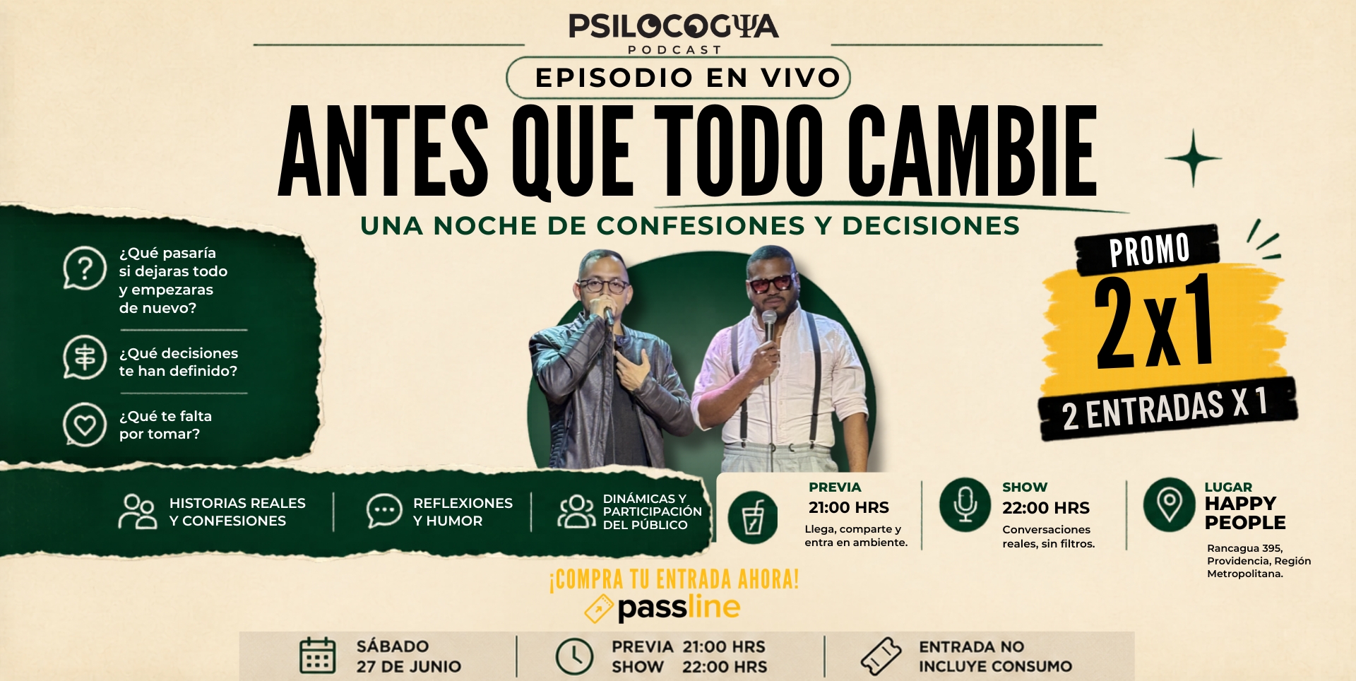 Banner Antes que todo cambie: una noche de confesiones y decisiones